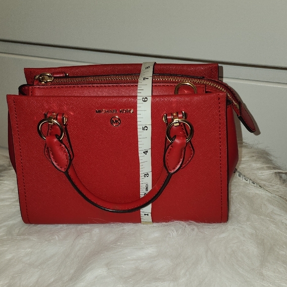 Michael Kors Cherry Red Satchel - Picture 6 of 9